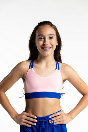 Color Block Criss Cross Top