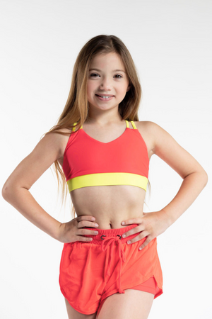 Color Block Criss Cross Top